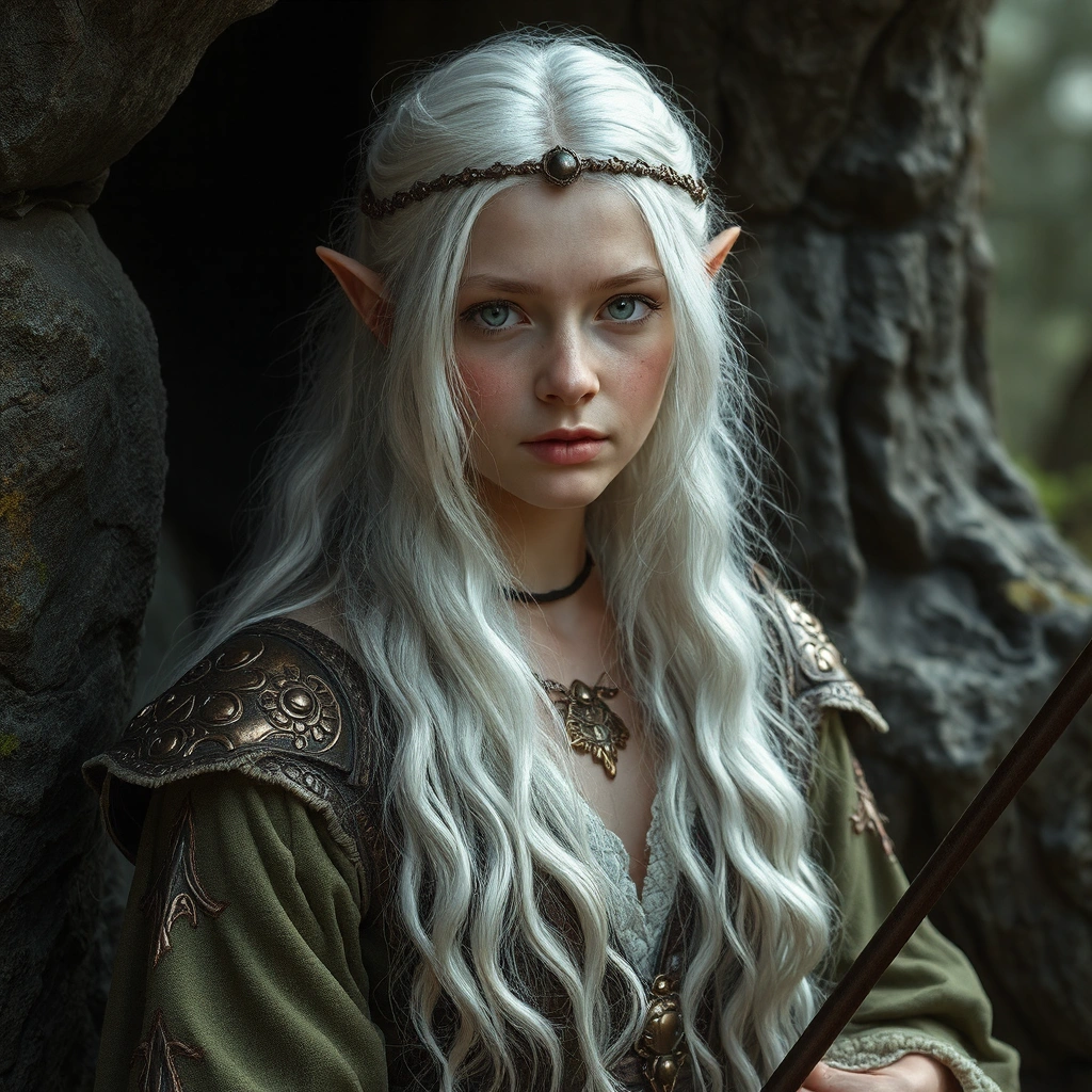 whit hair girl