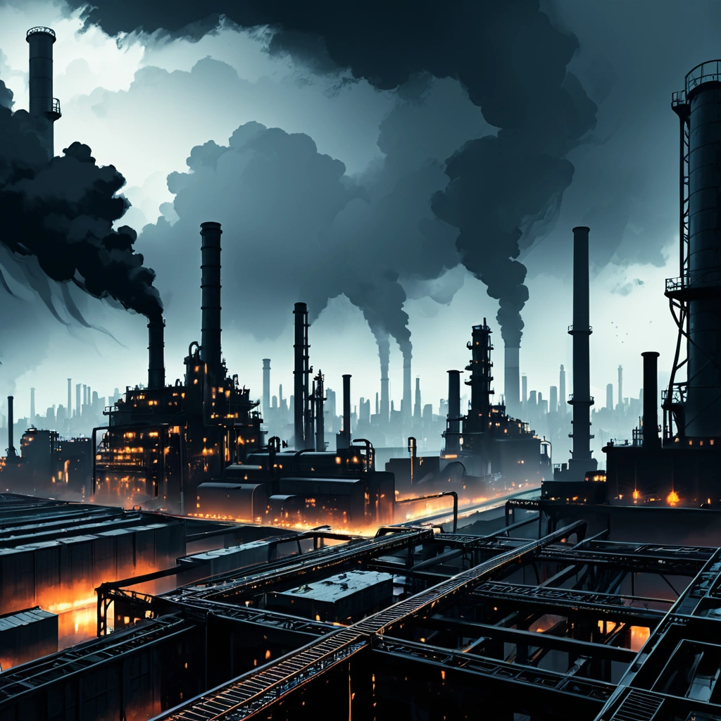 facny carrigan. moody industrial skyline